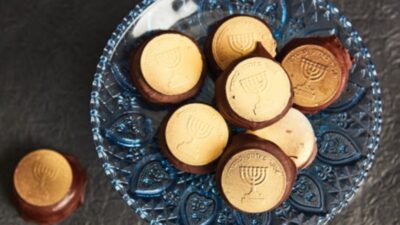 Triple Chocolate Gelt Cookies