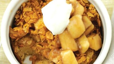 Individual Baked Challah French Toast with Caramelized Bananas