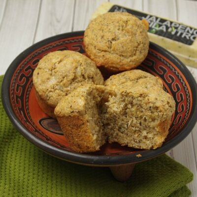 Jalapeno Cilantro Cheesey Corn Muffins