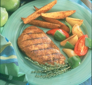 Jamaican Turkey Cutlets with Vegetables