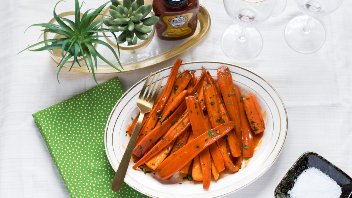 Jamie Geller - Sriracha Honey Glazed Carrots