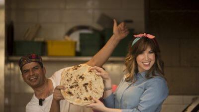 Iraqi Pita makes me smile - at Haba in Shuk Machane Yehuda