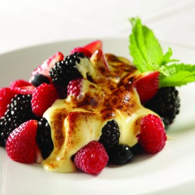 Jeff Nathan's Berries with Honey Ginger Zabaglione