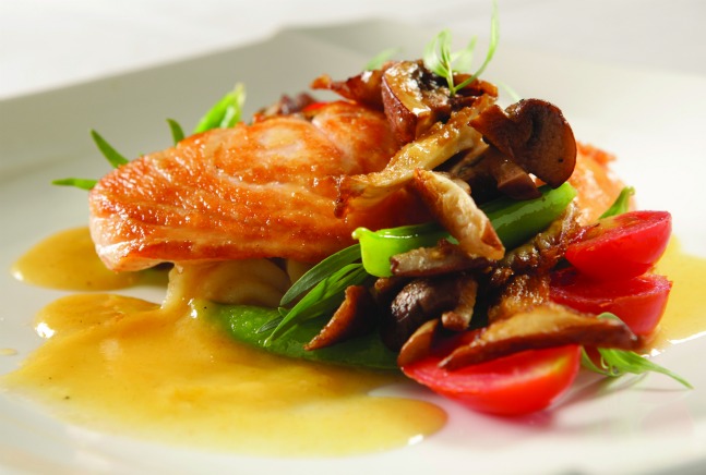 Jeff Nathan's Pan Roasted Salmon with Summer Vegetables