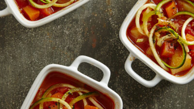 No-Bean Minestrone with Zoodles Pg. 40