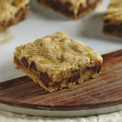 Salted Caramel Chocolate Chip Blondies
