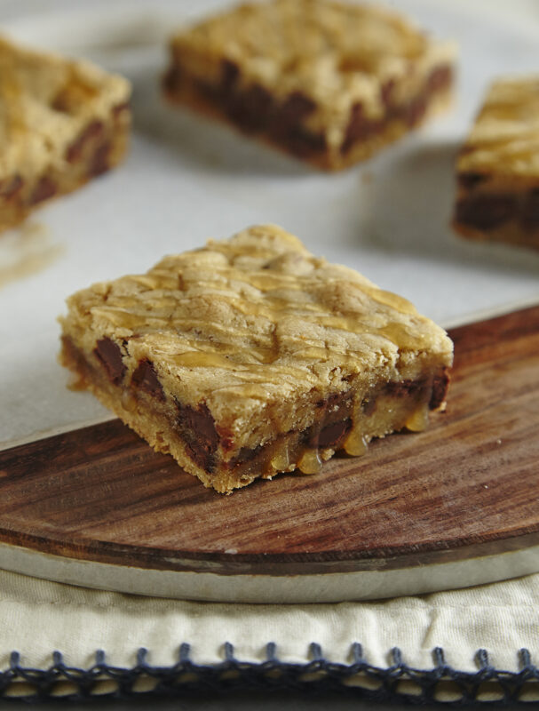 Salted Caramel Chocolate Chip Blondies