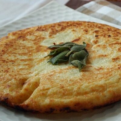 jumbo potato pancake with sage