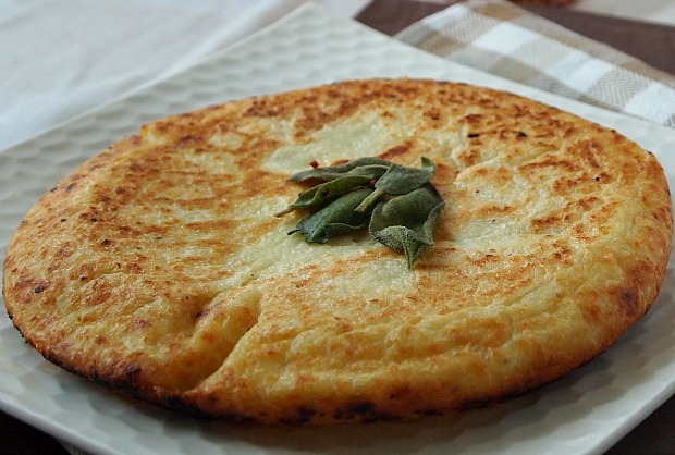 jumbo potato pancake with sage