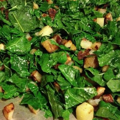 kale and potato hash