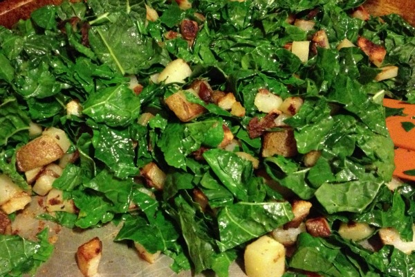 kale and potato hash