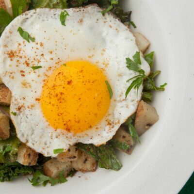 Kale Potato Hash with Fried Egg