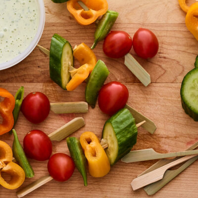 Kids Bento Box Veggie Skewers