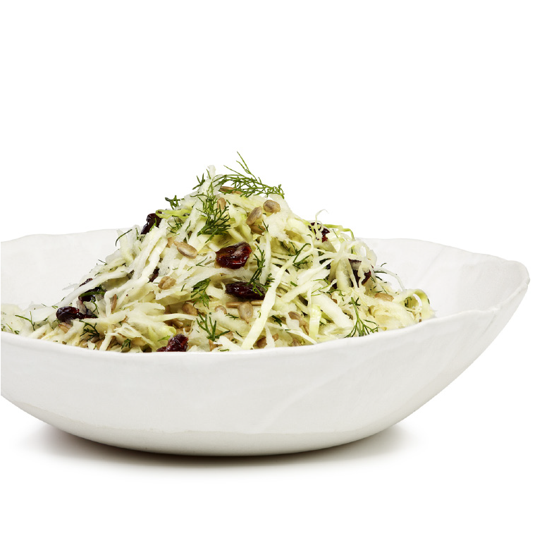 Kohlrabi and cabbage salad