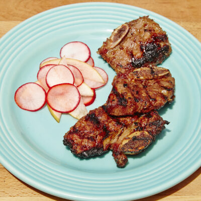 Korean Short Ribs with Pear Radish Salad