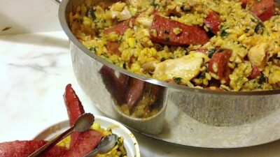 kosher meat paella