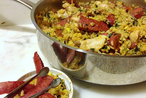 kosher meat paella
