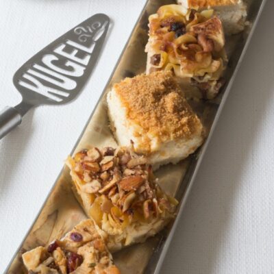 Bread Kugel with Dried Fruit and Sundired Tomatoes