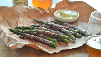 Lamb Bacon Wrapped Asparagus