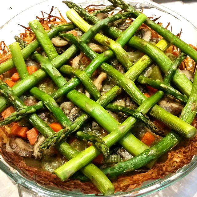 Vegetable Pot Pie with Latke Crust
