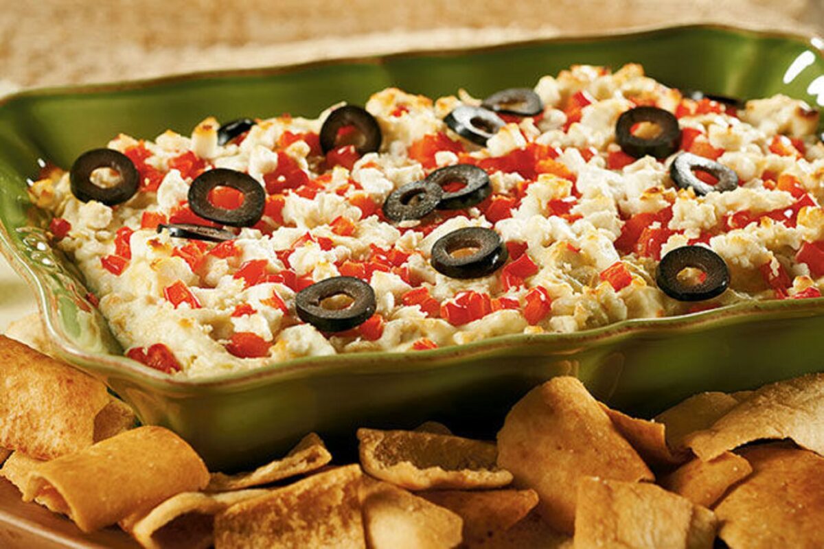Layered Hot Artichoke & Feta Dip