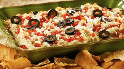Layered Hot Artichoke & Feta Dip