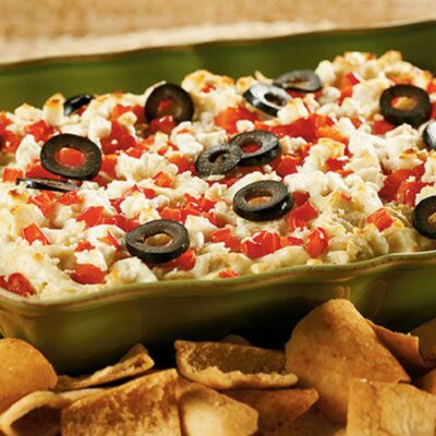 Layered Hot Artichoke & Feta Dip