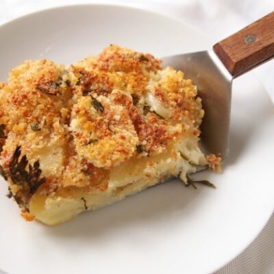 layered potatoes and cheese