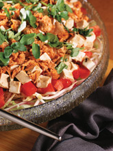 Layered Tofu Salad & Warm Soy Sauce Dressing