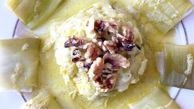 Leek Walnut Salad