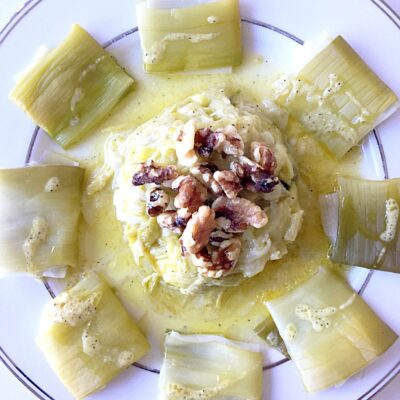 Leek Walnut Salad