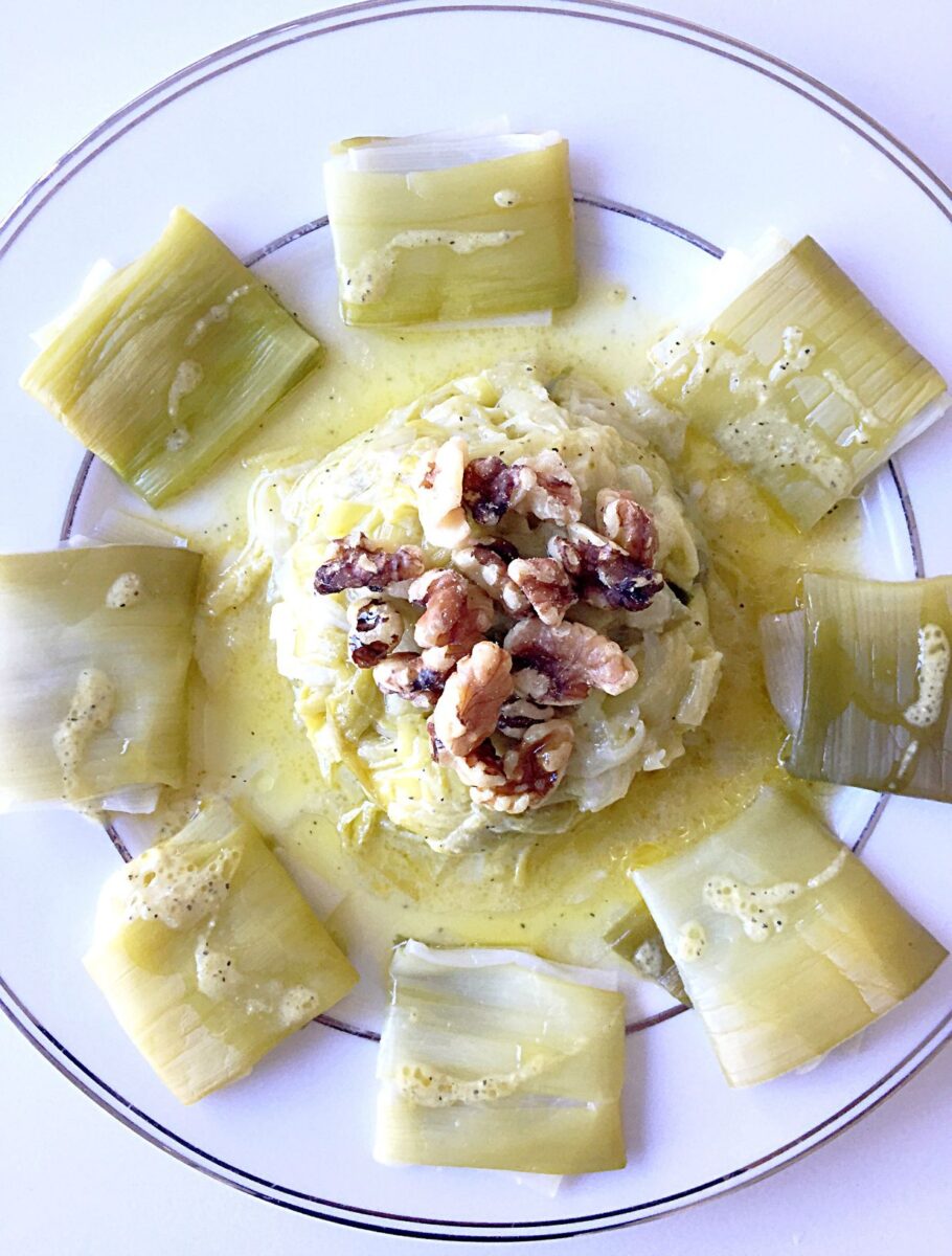 Leek Walnut Salad