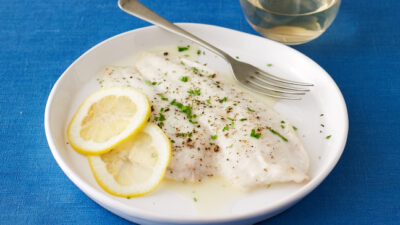Lemon and White Wine Broiled Sole
