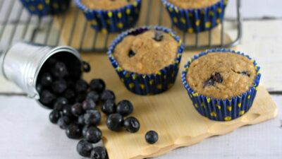 Lemon Blueberry Oat Muffins