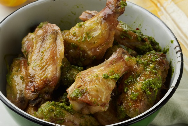 Lemon-Pesto Chicken Wings
