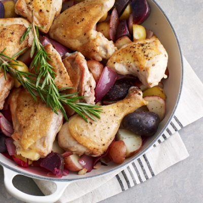 Lemon Rosemary Roast Chicken with Potatoes