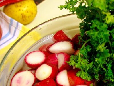 lemony radish and lentil soup