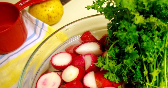 lemony radish and lentil soup