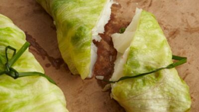 lettuce wrapped john dory fish