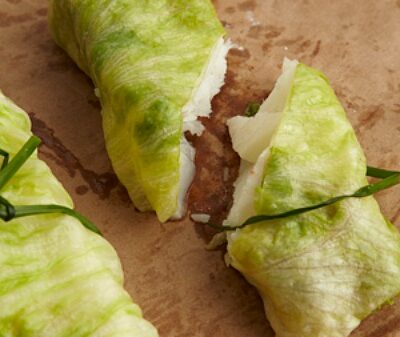 lettuce wrapped john dory fish