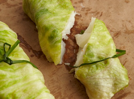 lettuce wrapped john dory fish