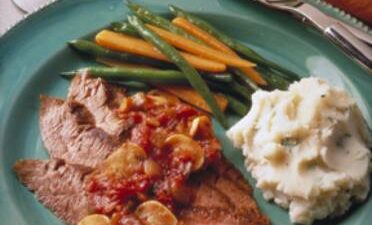 London Broil with Fresh Mushroom Salsa
