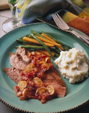 London Broil with Fresh Mushroom Salsa