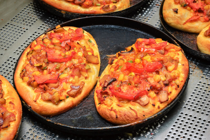 lox and vegi pita pizza