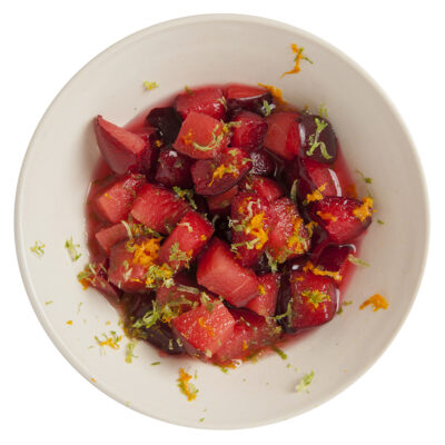 macerated pluots plums