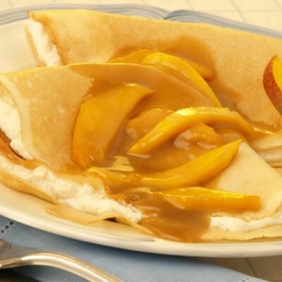 Mango Almond Crepes