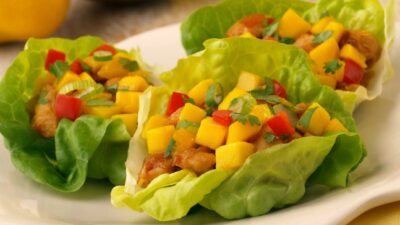 Mango Chicken Lettuce Wraps