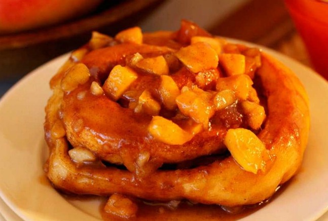 Mango Macadamia Caramel Rolls