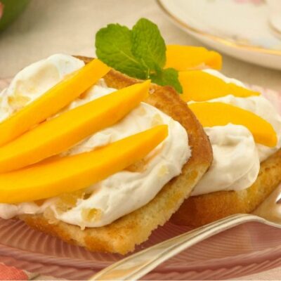 Mango Shortcake with Ginger Cream