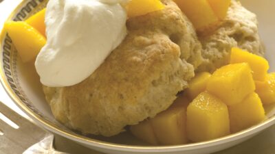 mango cardamom shortcakes